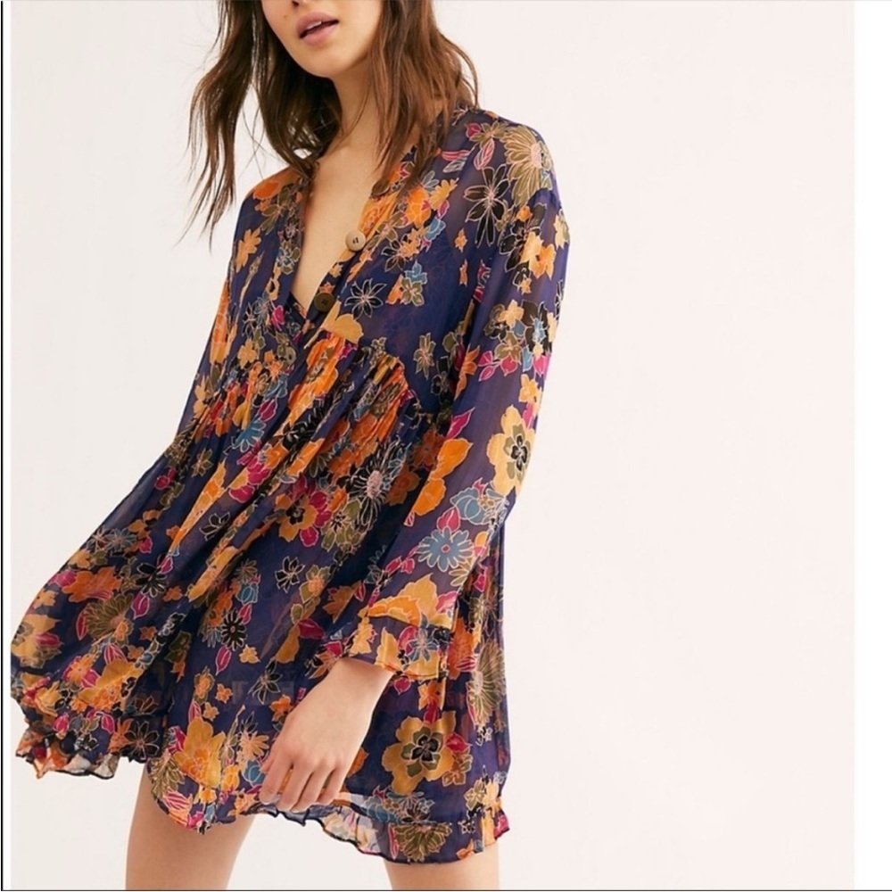 Free People Everything And More Dress Set Floral Size Small Oversized